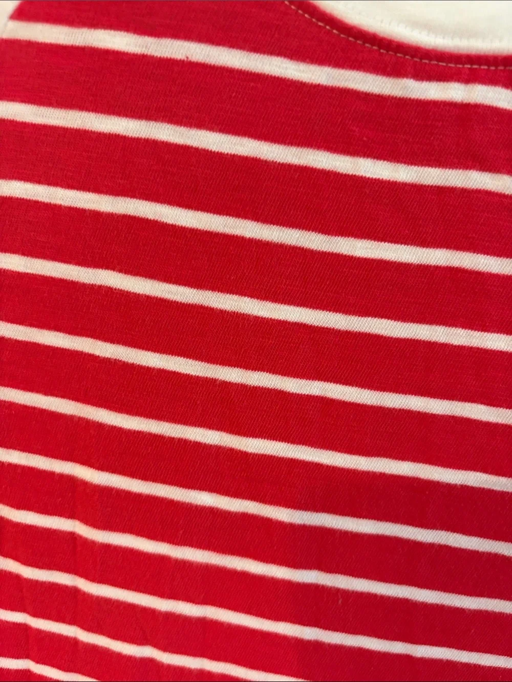 J Crew red and white striped long sleeve t shirt